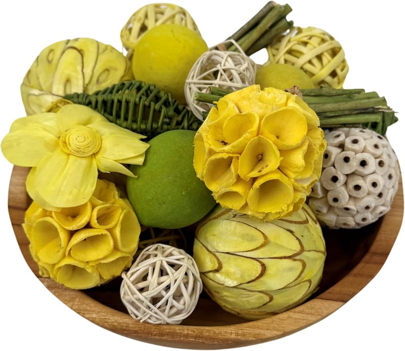 ANDALUCA Decorative Balls Bag Bowl Filler Home Decor (Yellow) - Image 5
